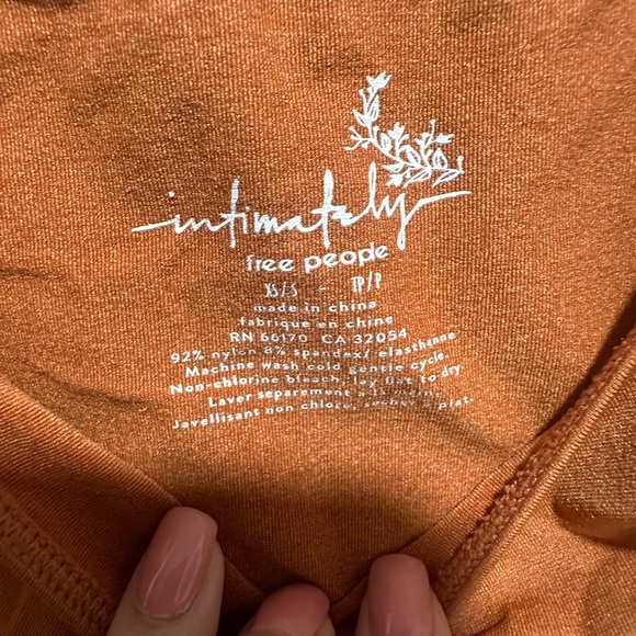 FREE PEOPLE scoop neck crop top in sienna
 Orange Crop Top Size XS/S NWOT - Picture 5 of 5